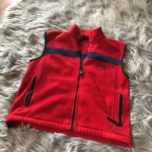 Vintage helly Hansen red full zip fleece vest